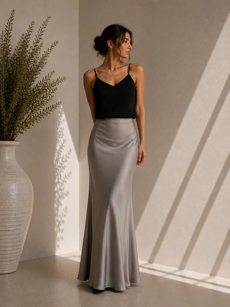 Falda Satinada