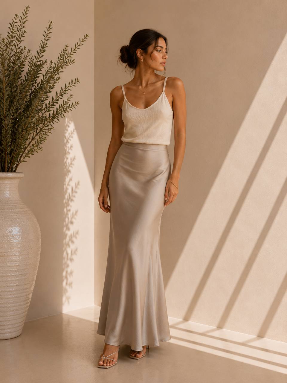 Falda Satinada