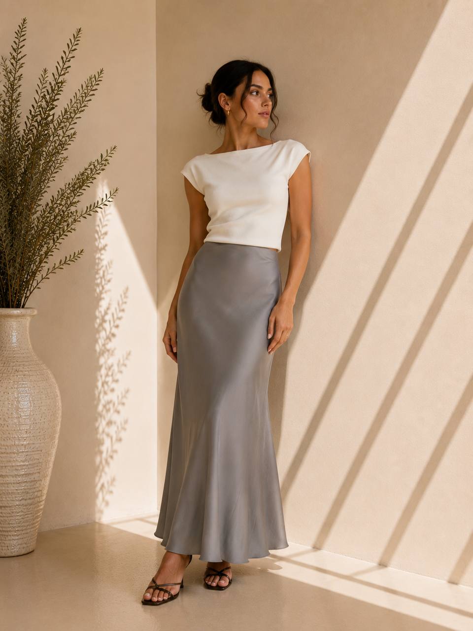 Falda Satinada