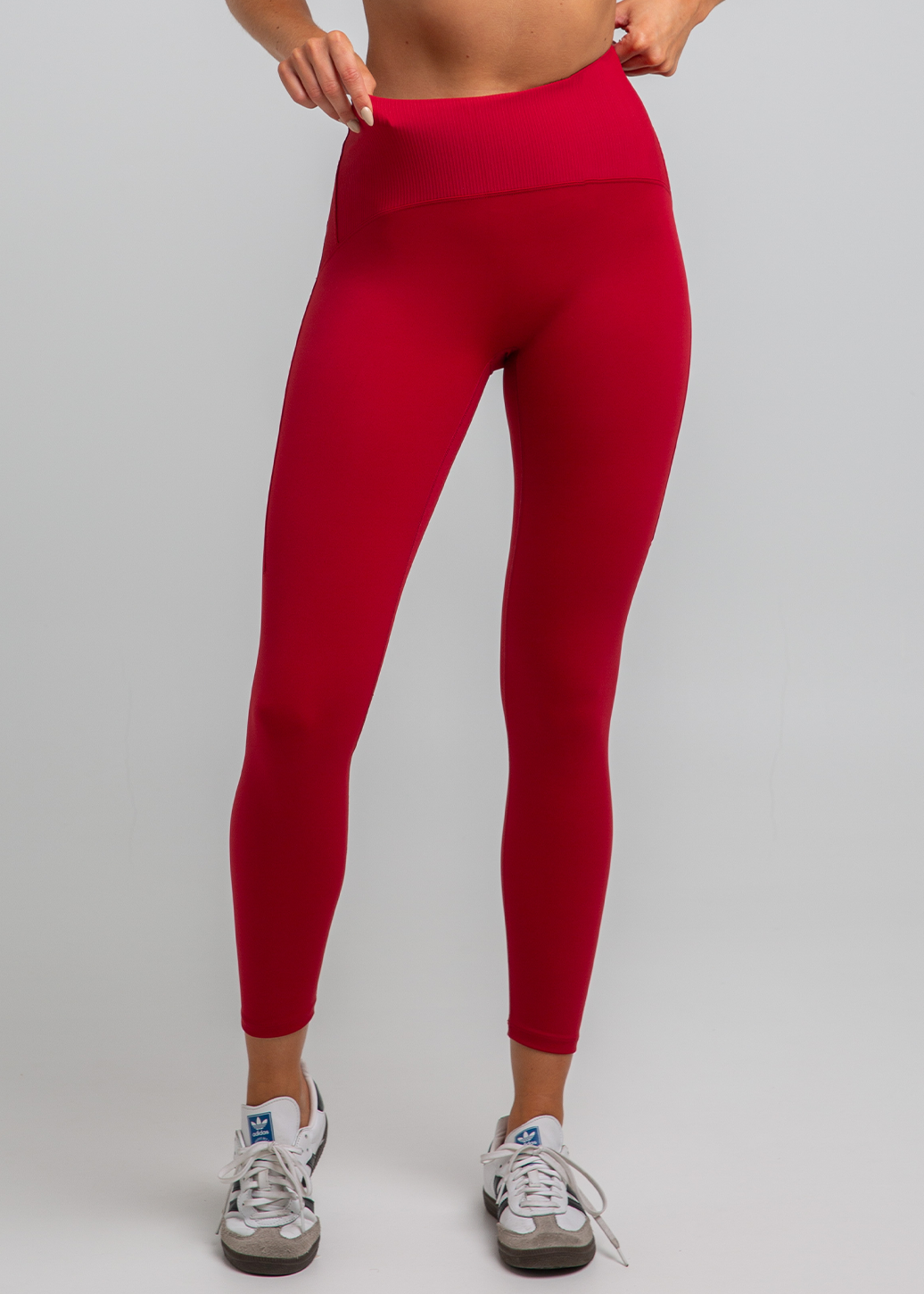 Legging Reductor Rib Cherry Imagen principal del producto