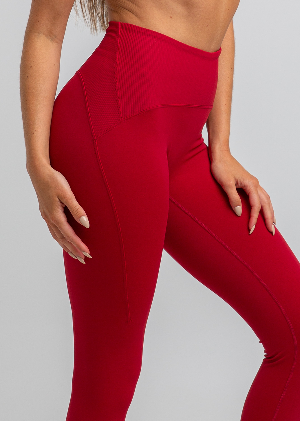 Legging Reductor Rib Cherry