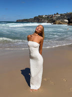 Vestido Celeste Éclat